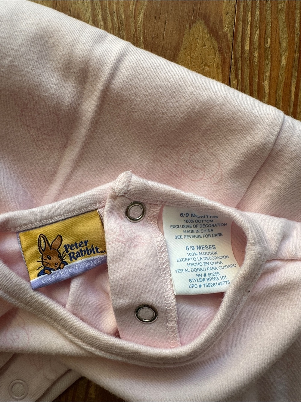 Pink Peter Rabbit Onsie - Picture 5 of 7